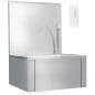 Preview: ARDEBO.de - Handwaschbecken mit Wasserhahn und Seifenspender Edelstahl