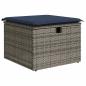 Preview: 6-tlg. Garten-Sofagarnitur mit Kissen Schwarz Poly Rattan