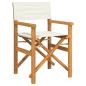 Preview: Regiest?hle 2 Stk. Klappbar Creme Massivholz Teak
