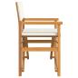 Preview: Regiest?hle 2 Stk. Klappbar Creme Massivholz Teak