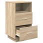 Preview: Nachttisch mit 2 Schubladen Sonoma-Eiche 36x36x68 cm