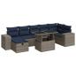 Preview: 8-tlg. Garten-Sofagarnitur mit Kissen Braun Poly Rattan Akazie