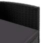 Preview: Gartenst?hle mit Kissen in Schwarz 2 Stk. Schwarz Poly Rattan