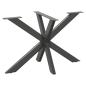 Preview: ARDEBO.de - Esstischbein in Spinnenform Anthrazit 120x68x(72-73) cm Stahl