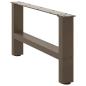 Preview: Couchtischbeine Naturstahl 2 Stk. 70x(30-31) cm Stahl