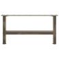 Preview: Couchtischbeine Naturstahl 2 Stk. 70x(30-31) cm Stahl