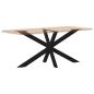 Preview: Esstischbein in Spinnenform Schwarz 150x78x(72-73) cm Stahl