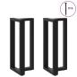 Preview: Bartischbeine T-Form 2 Stk. Schwarz 40x35x(90-91) cm Stahl