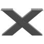 Preview: Couchtischbeine X-Form 2 Stk. Anthrazit 50x(30-31) cm Stahl