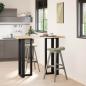 Preview: Bartischbeine T-Form 2 Stk. Schwarz 50x35x(110-111) cm Stahl