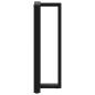 Preview: Bartischbeine T-Form 2 Stk. Schwarz 50x35x(110-111) cm Stahl