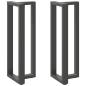 Preview: ARDEBO.de - Bartischbeine T-Form 2 Stk. Anthrazit 40x35x(110-111) cm Stahl