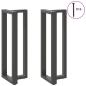 Preview: Bartischbeine T-Form 2 Stk. Anthrazit 40x35x(110-111) cm Stahl