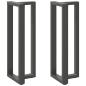 Preview: Bartischbeine T-Form 2 Stk. Anthrazit 50x35x(110-111) cm Stahl