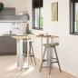 Preview: ARDEBO.de - Bartischbeine T-Form 2 Stk. Weiß 40x35x(100-101) cm Stahl