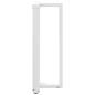 Preview: Bartischbeine T-Form 2 Stk. Weiß 40x35x(100-101) cm Stahl
