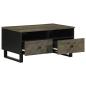 Preview: Couchtisch Schwarz 80x54x40 cm Massivholz Mango