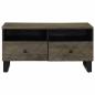 Preview: Couchtisch Schwarz 80x54x40 cm Massivholz Mango