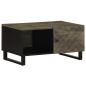 Preview: ARDEBO.de - Couchtisch Schwarz 80x50x40 cm Massivholz Mango