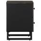 Preview: Nachttische 2 Stk. Schwarz 40x33x46 cm Massivholz Mango