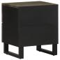 Preview: Nachttische 2 Stk. Schwarz 40x33x46 cm Massivholz Mango