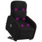 Preview: Massagesessel mit Aufstehhilfe Schwarz Stoff