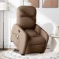 Preview: Massagesessel mit Aufstehhilfe Braun Stoff