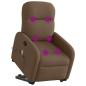 Preview: Massagesessel mit Aufstehhilfe Braun Stoff