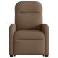 Preview: Massagesessel mit Aufstehhilfe Braun Stoff