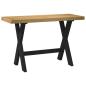 Preview: ARDEBO.de - Schreibtisch NOAIN X-Form-Beine 120x50x75 cm Massivholz Kiefer