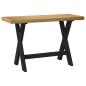 Preview: Schreibtisch NOAIN X-Form-Beine 120x50x75 cm Massivholz Kiefer