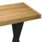 Preview: Schreibtisch NOAIN X-Form-Beine 120x50x75 cm Massivholz Kiefer