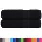 Preview: Duschtücher FROGN 2 Stk. Schwarz 70x140 cm 360 g/m²