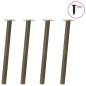 Preview: ARDEBO.de - Konsolentischbeine 4 Stk. Naturstahl 72 cm Stahl