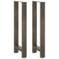 Preview: ARDEBO.de - Bartischbeine Naturstahl 2 Stk. 50x(100-101) cm Stahl
