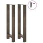 Preview: Bartischbeine Naturstahl 2 Stk. 50x(100-101) cm Stahl