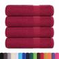 Preview: Duschtücher FROGN 4 Stk. Bordeaux 70x140 cm 360 g/qm