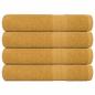Preview: Saunatücher FROGN 4 Stk. Gold 80x200 cm 360 g/m²