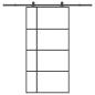 Preview: ARDEBO.de - Schiebetür mit Beschlag 102,5x205 cm ESG-Glas & Aluminium
