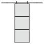 Preview: ARDEBO.de - Schiebetür mit Beschlag 76x205 cm Hartglas & Aluminium