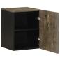 Preview: Bad-Wandschrank Schwarz 38x33x48 cm Massivholz Mango