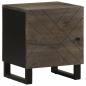 Preview: Nachttische 2 Stk. Schwarz 40x33x46 cm Massivholz Mango