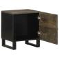 Preview: Nachttische 2 Stk. Schwarz 40x33x46 cm Massivholz Mango