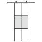 Preview: ARDEBO.de - Schiebetür mit Beschlag 76x205 cm Hartglas & Aluminium