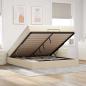 Preview: ARDEBO.de - Ottoman-Bett mit Matratze Creme 180x200 cm Stoff