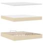 Preview: Ottoman-Bett mit Matratze Creme 180x200 cm Stoff