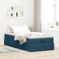 Preview: Ottoman-Bett mit Matratze Dunkelblau 80x200 cm Samt