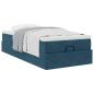 Preview: Ottoman-Bett mit Matratze Dunkelblau 80x200 cm Samt