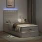 Preview: Ottoman-Bett mit Matratze & LEDs Weiß 90x190 cm Kunstleder