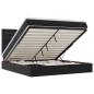 Preview: Ottoman-Bett mit Matratzen & LEDs Schwarz 200x200 cm Kunstleder